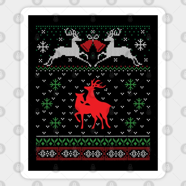 Ugly sweater deals reindeer mating